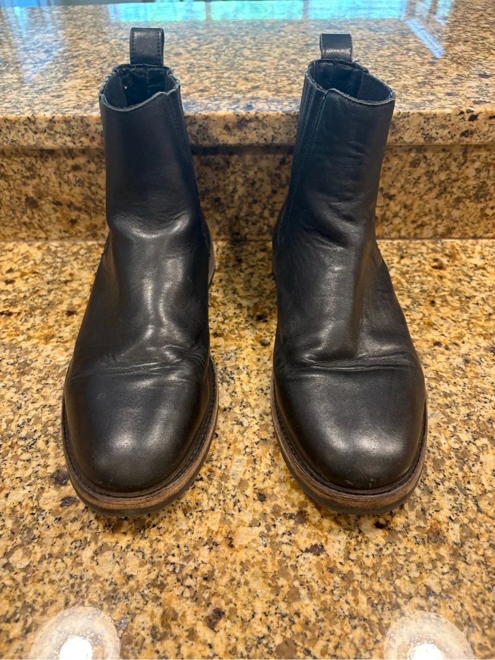 All Saints Allsaints Men’s Black Leather Low Chelsea Boots - Size 43 US 10